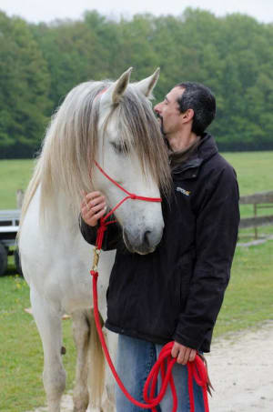 Jerome Gonon avec son cheval.