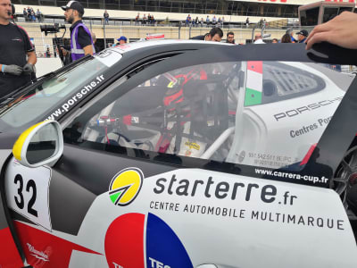 Gianmarco Quaresmini  dans sa 911 GT3 sur la grille de départ au Castellet