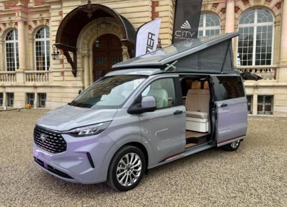 Campérêve CAP LAND FORD TRANSIT CUSTOM 2.0L 136 CV - BVA Gris Lunaire