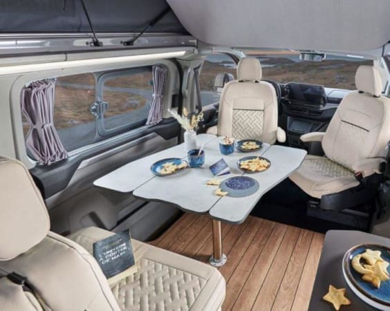 Campérêve CAP LAND FORD TRANSIT CUSTOM 2.0L 136 CV - BVA Gris Lunaire