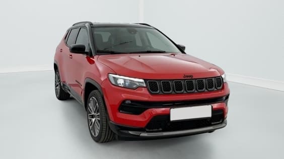 Jeep Compass Compass 1.5 Turbo T4 130 ch BVR7 e-Hybrid Summit Rouge Colorado Toit Noir