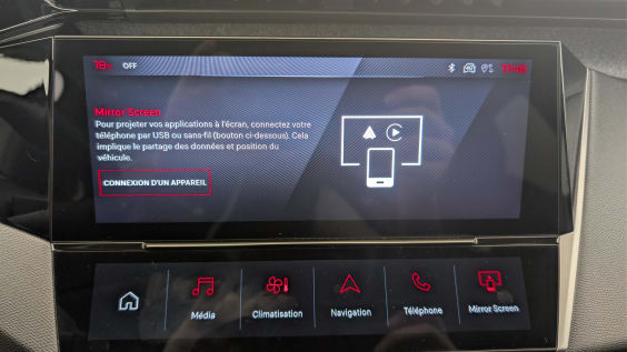 Peugeot 408 Hybrid 136 e-DCS6 Allure Blanc Okenite