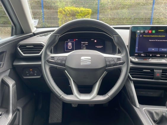 Seat Leon 2.0 TDI 115 BVM6 Business Blanc Neige Metal