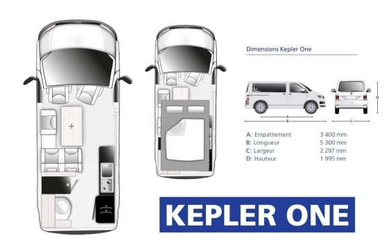Westfalia KEPLER ONE VOLKSWAGEN T6 - 2.0 L TDI - 150 CV - DSG7 Blanc Candy