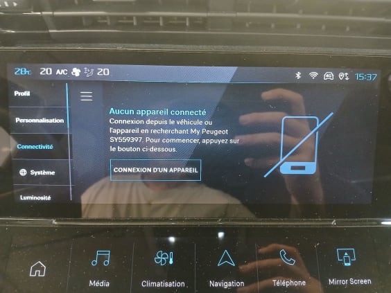 Peugeot 408 Allure Hybrid 145 ch e-DCS6 Noir