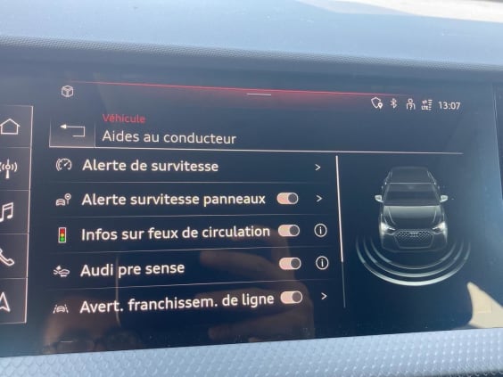 Audi A1 Sportback 30 tfsi 116 s line s tronic 7 Gris Argent T/Noir
