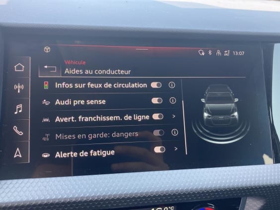 Audi A1 Sportback 30 tfsi 116 s line s tronic 7 Gris Argent T/Noir