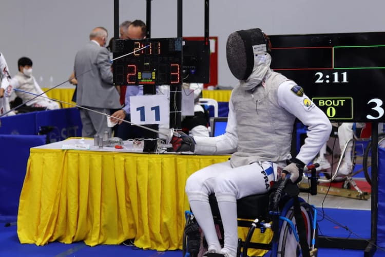 Quentin Fernandez-Anssoux, membre de l'équipe de France d'escrime fauteuil