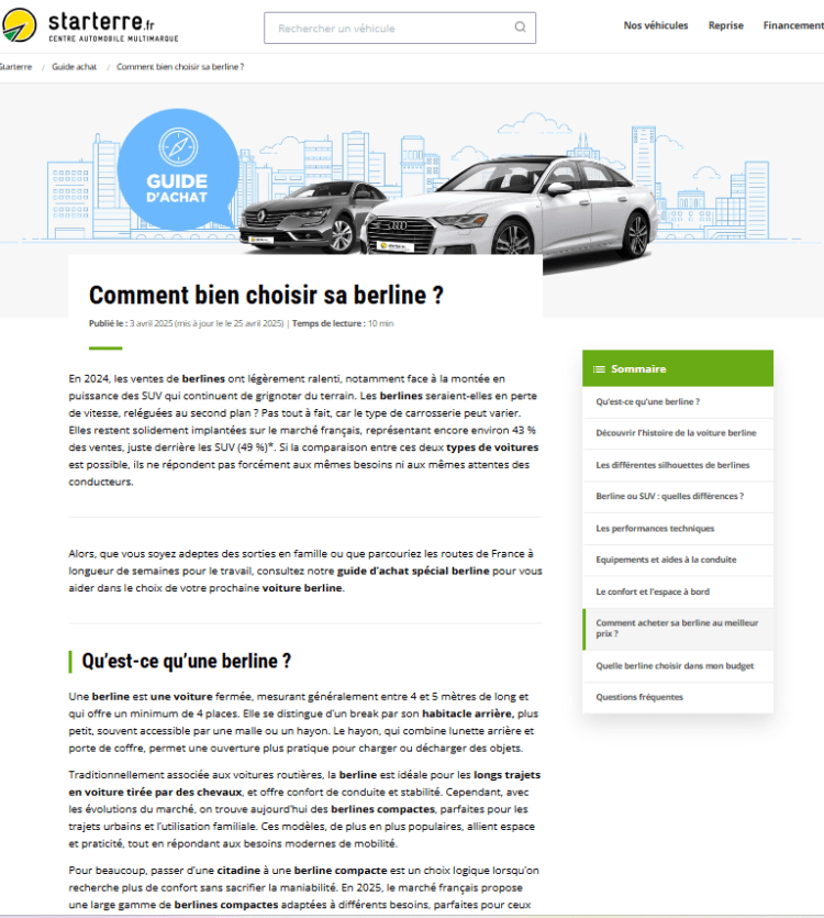 guide d'achat comment bien choisir sa berline