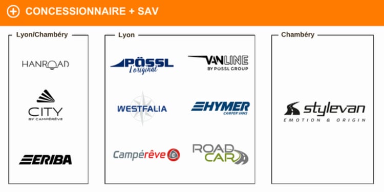 logo marques concessionnaire camping car