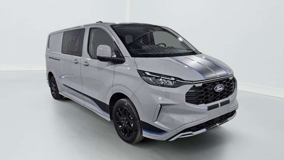 Ford Transit Custom Cabine Approfondie TRANSIT CUSTOM CA 320 L2H1 2.0 ECOBLUE 170 CH BVA8 SPORT Gris Matter