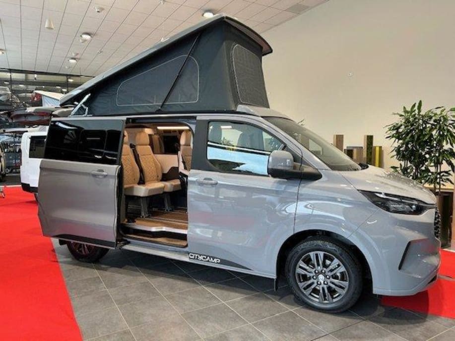 City by Campérêve City camp FORD TRANSIT CUSTOM 2.0L - ECOBLUE - 136 CV - BVA Gris Matter