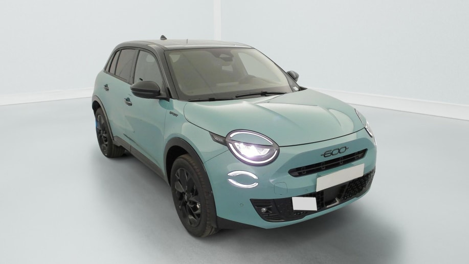 Fiat 600 T-Gen 3 1.2 Hybrid 145ch eDCT6 Sport Vert Sky / Toit Noir