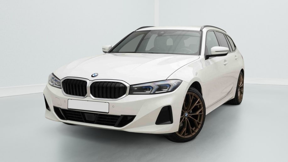 BMW 3 318dA Touring Blanc