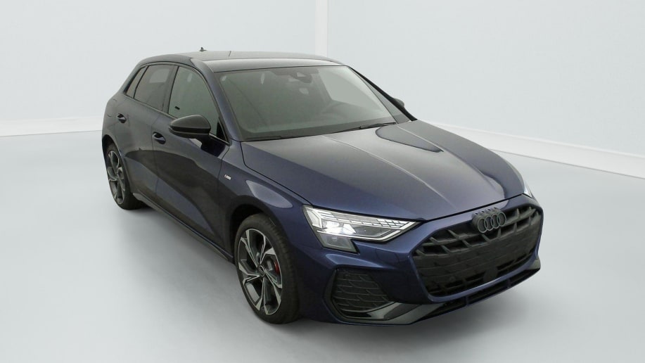 Audi A3 SPORTBACK 45 TFSI e Hybride rechargeable 272 S tronic 6 S line Bleu Navarre