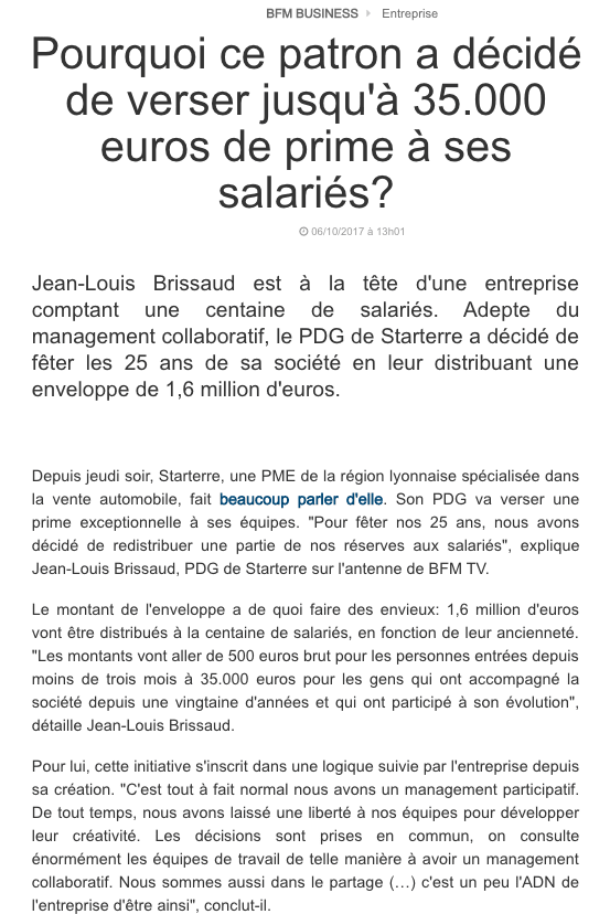 BFM Business Entreprise : Pourquoi ce patron a décidé de verser jusqu'à 35 000€ de prime à ses salariés ?
