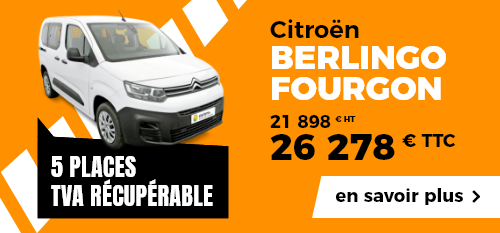 Citroën Berlingo Fourgon, 5 places, TVA récupérable