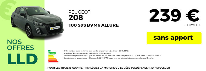Offre lld peugeot 208 2025
