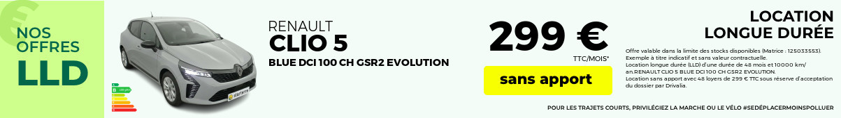 Offre lld clio 5 2025