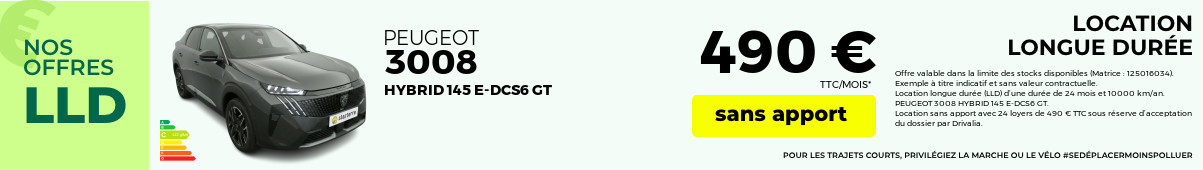 Offre lld peugeot 3008 2025