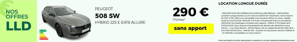 Offre lld peugeot 508 SW 2026