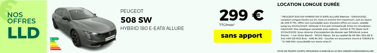 Offre lld peugeot 508 sw  2026