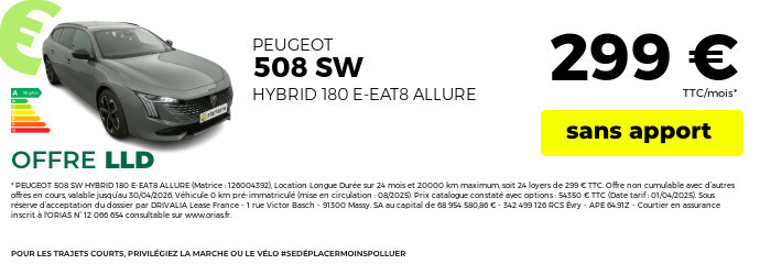Offre lld peugeot 508 sw  2026