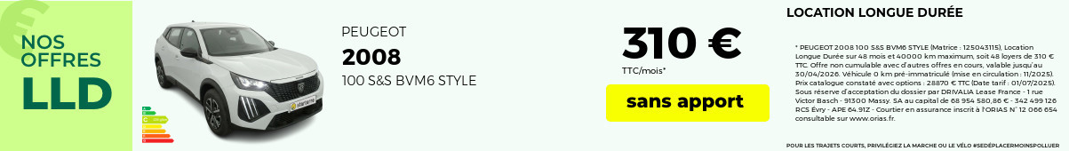 Offre lld peugeot 2008 2026