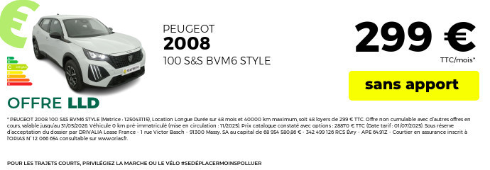Offre lld peugeot 2008 mai 2026