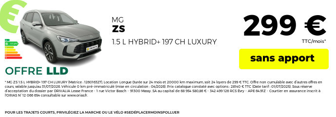 Offre lld mg zs 2026