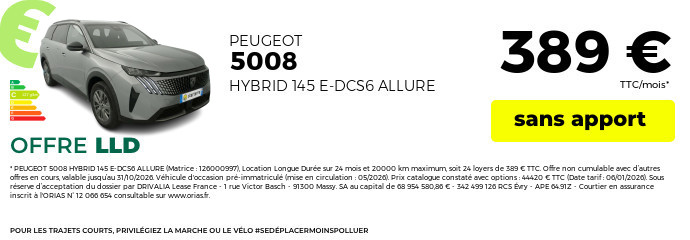 Offre LLD Peugeot 5008 2026