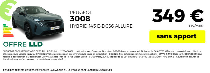 Offre lld Peugeot 3008 2026