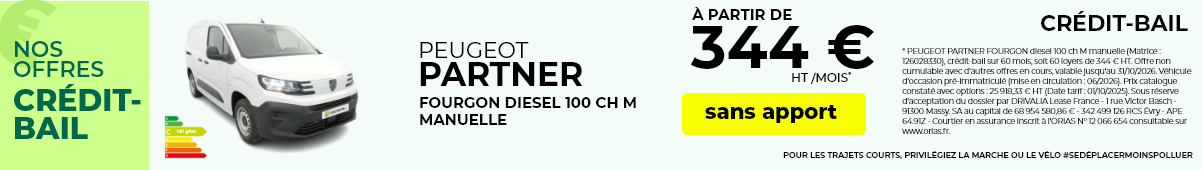 Offre octobre 2026 peugeot partner